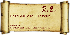 Reichenfeld Elizeus névjegykártya